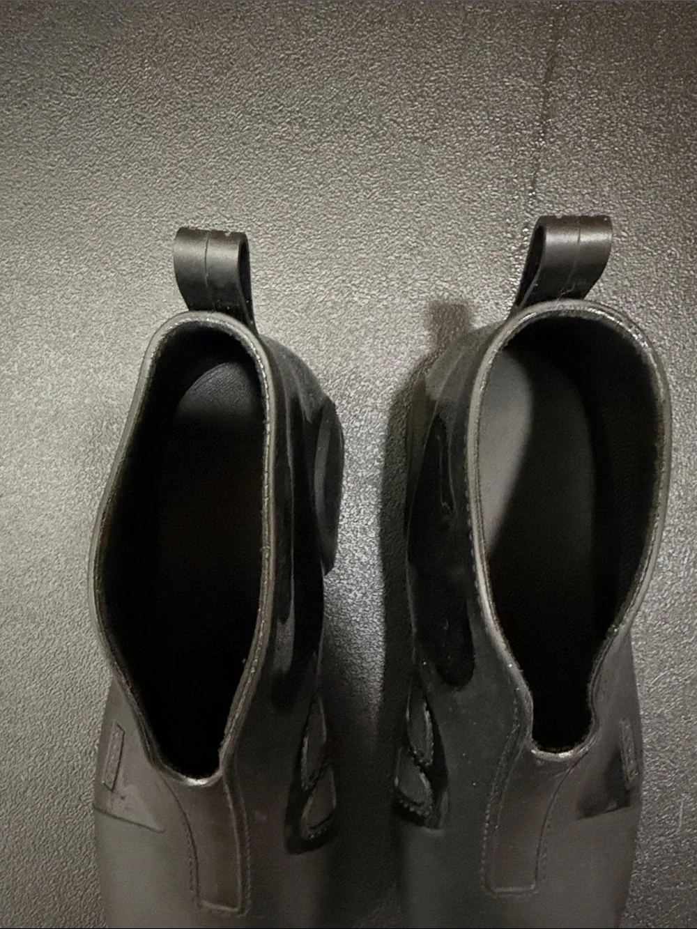 Men's Waterproof Black Slip-On Rain & Snow Boots